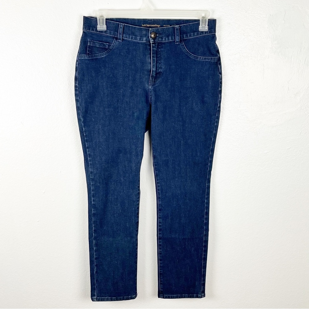 SOFT SURROUNDINGS Dark Wash Denim High Rise Jegging Jeans, Size 10P